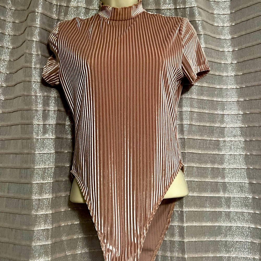Crinkled Pink Bodysuit